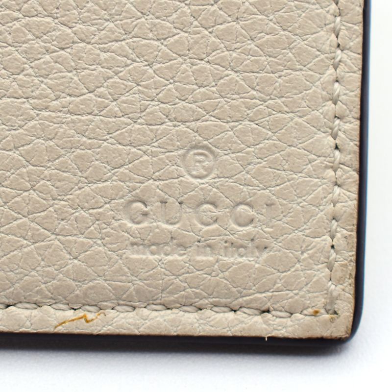 Gucci Wallet Logo Print Bifold Leather White 31 Bs007 — view 9