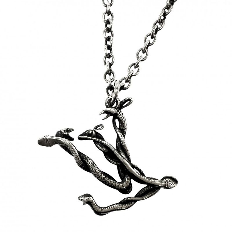 Louis Vuitton Necklace Snake Pendant Accessory With Adjuster Vintage