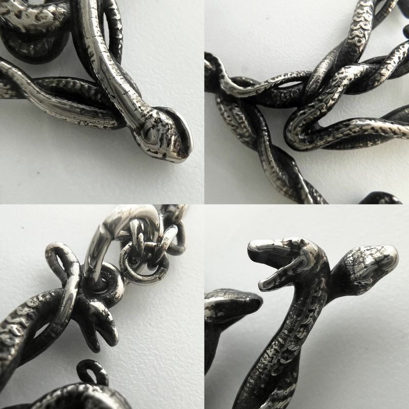 Louis Vuitton Necklace Snake Pendant Accessory With Adjuster Vintage