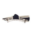 Chanel Bow Aa9921 Barrette Silk Black Silver Hardware — view 3