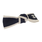 Chanel Bow Aa9921 Barrette Silk Black Silver Hardware — view 2