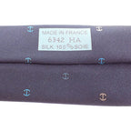 Hermes Silk Twill Tie H Tonneau T Navy Multicolor — view 7