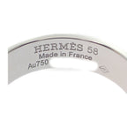 Hermes Hd'ancre PM 17.5 Size 58 B Ring 18K White Gold Diamond — view 6