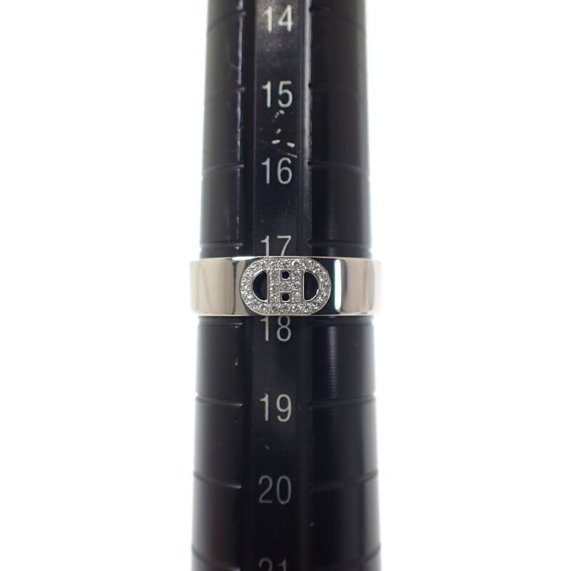 Hermes Hd'ancre PM 17.5 Size 58 B Ring 18K White Gold Diamond — view 9