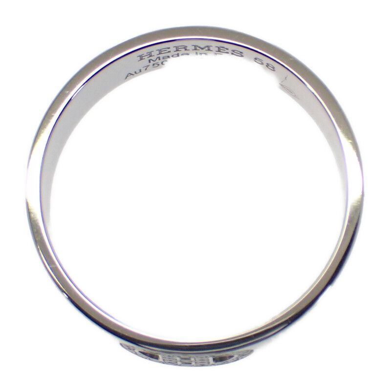 Hermes Hd'ancre PM 17.5 Size 58 B Ring 18K White Gold Diamond — view 4