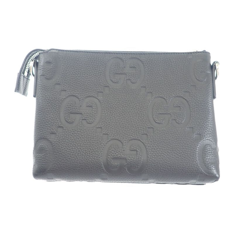 Gucci Jumbo GG Small Messenger Bag aaby7 1000 Shoulder Leather Black — view 2