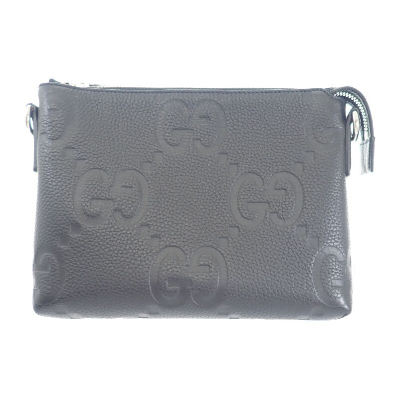 Gucci Jumbo GG Small Messenger Bag aaby7 1000 Shoulder Leather Black — view 3