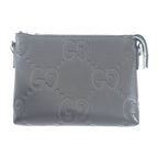 Gucci Jumbo GG Small Messenger Bag aaby7 1000 Shoulder Leather Black — view 3