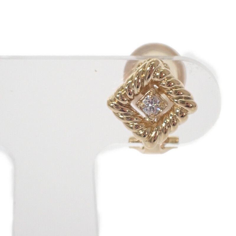 Christian Dior Jewelry Earrings 18K Yellow Gold Diamond — view 4