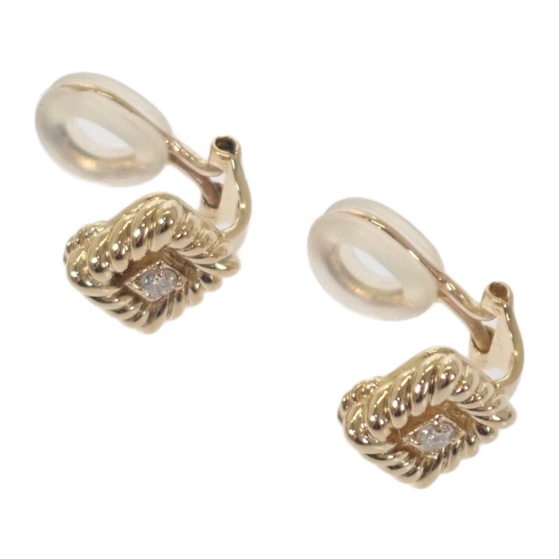 Christian Dior Jewelry Earrings 18K Yellow Gold Diamond — view 6