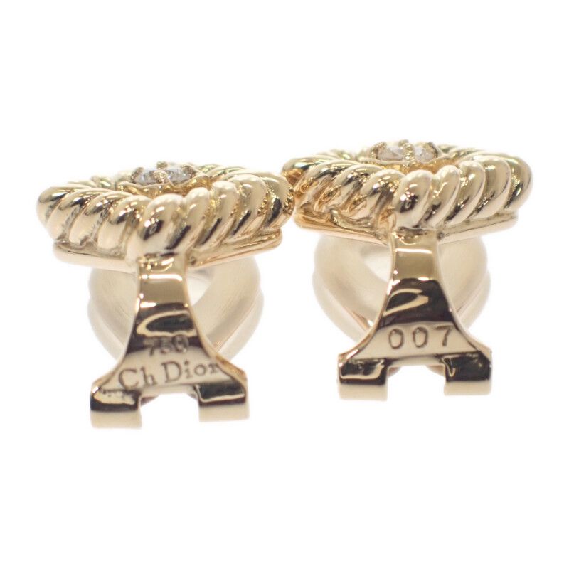 Christian Dior Jewelry Earrings 18K Yellow Gold Diamond — view 7
