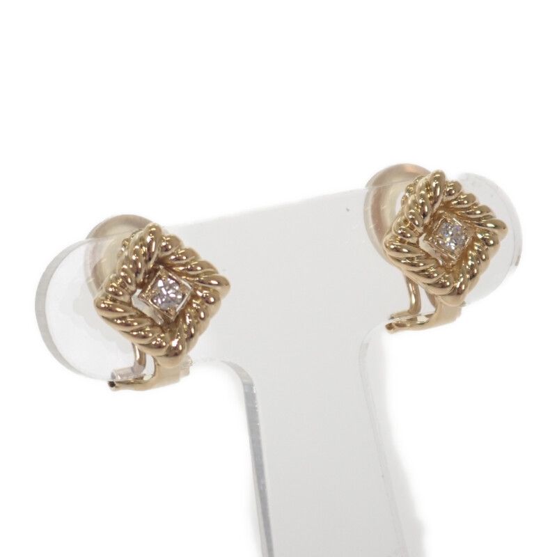Christian Dior Jewelry Earrings 18K Yellow Gold Diamond — view 3