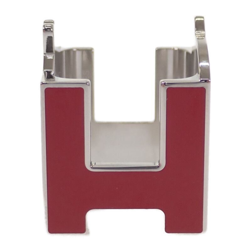 Hermes H Cheval S 01 Scarf Ring Clip Metal Red Black — view 3