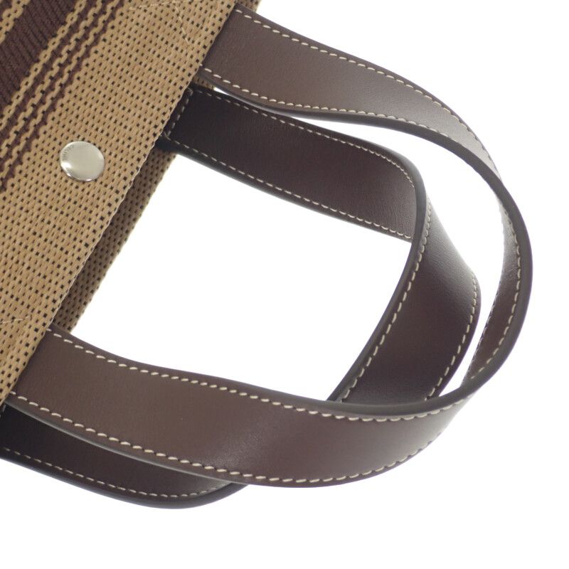 Celine Mini Cabas Tote fry.02 nu 2-Way Bag Leather Raffia Brown — view 8