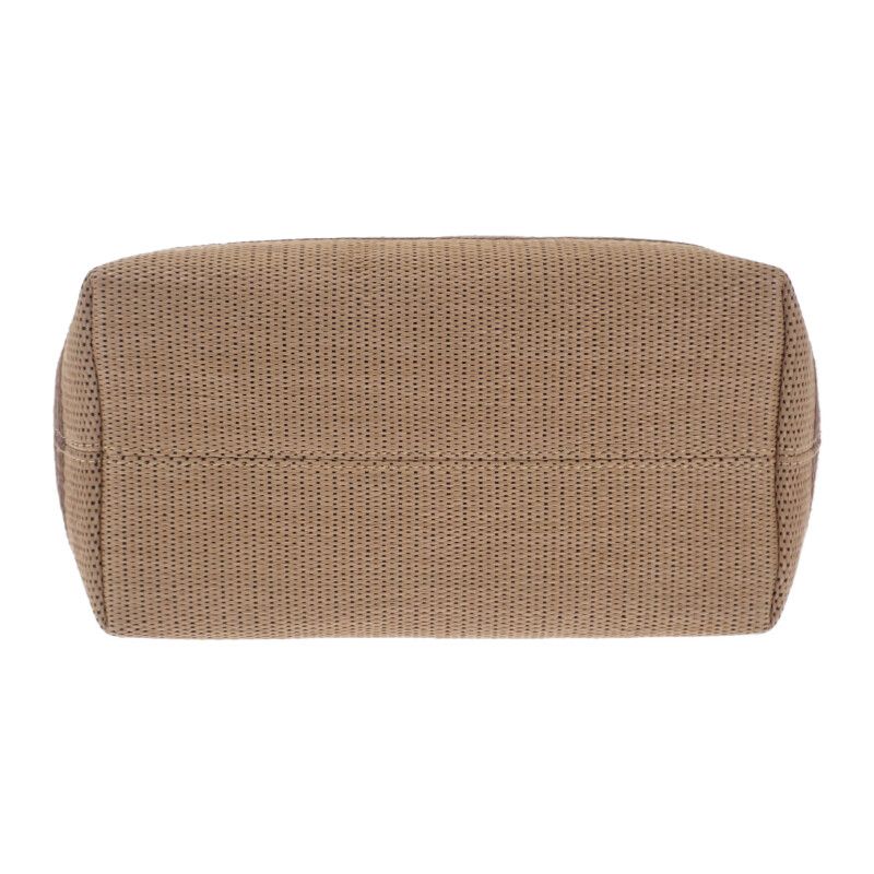 Celine Mini Cabas Tote fry.02 nu 2-Way Bag Leather Raffia Brown — view 6