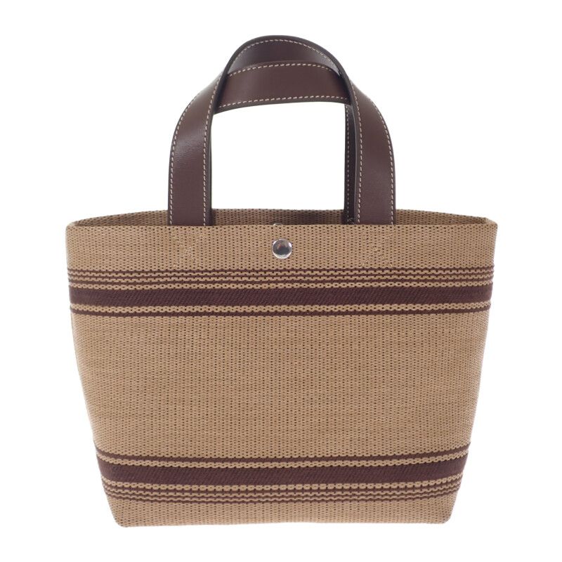 Celine Mini Cabas Tote fry.02 nu 2-Way Bag Leather Raffia Brown — view 3
