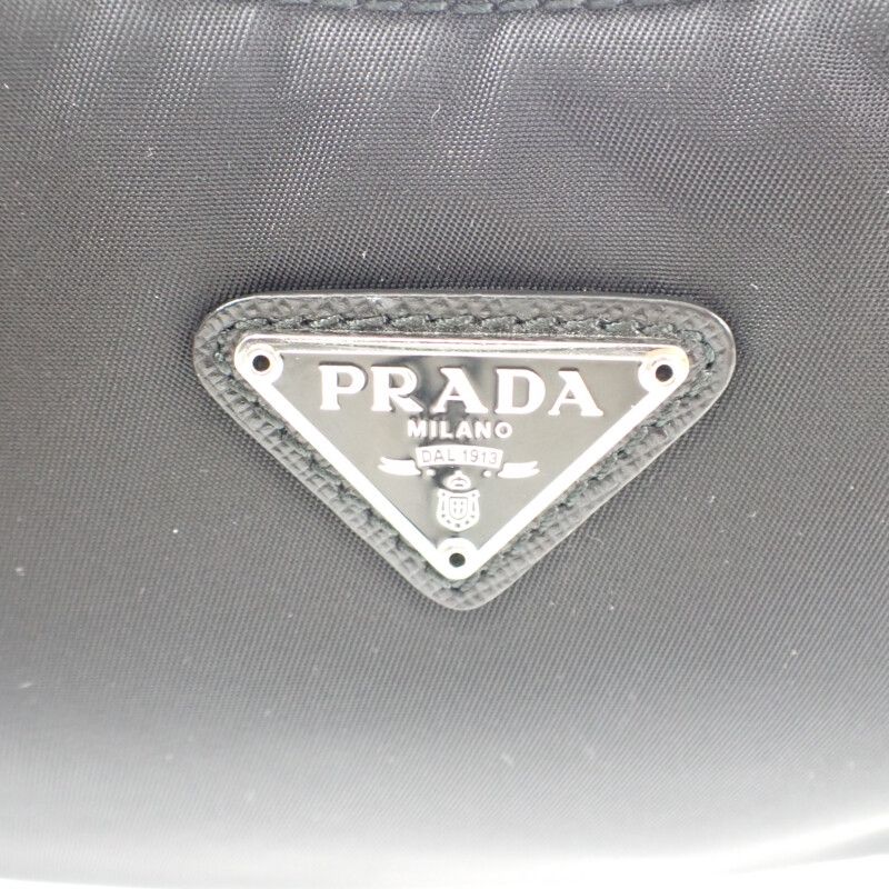 Prada Re-edition 2005 Shoulder Bag Handbag 1 Bh204 2-Way Nylon Black Silver — view 7