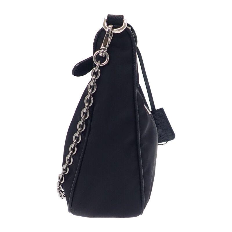 Prada Re-edition 2005 Shoulder Bag Handbag 1 Bh204 2-Way Nylon Black Silver — view 5