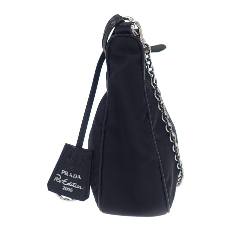 Prada Re-edition 2005 Shoulder Bag Handbag 1 Bh204 2-Way Nylon Black Silver — view 4