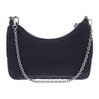 Prada Re-edition 2005 Shoulder Bag Handbag 1 Bh204 2-Way Nylon Black Silver — view 3