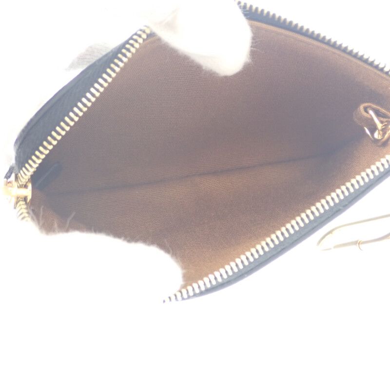 Celine Coin Purse 10 C662 Ca2-38 no Case Triomphe Canvas Black — view 6