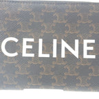 Celine Coin Purse 10 C662 Ca2-38 no Case Triomphe Canvas Black — view 5
