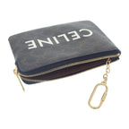 Celine Coin Purse 10 C662 Ca2-38 no Case Triomphe Canvas Black — view 7