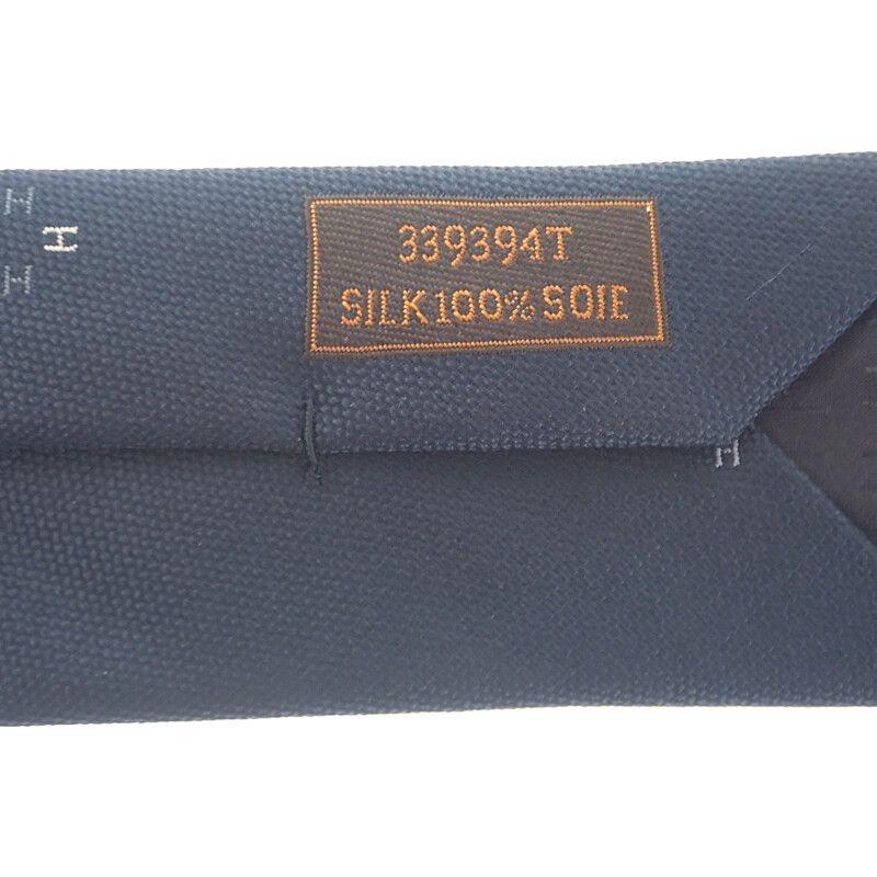 Hermes Silk Tie Petal T-02 Navy — view 6