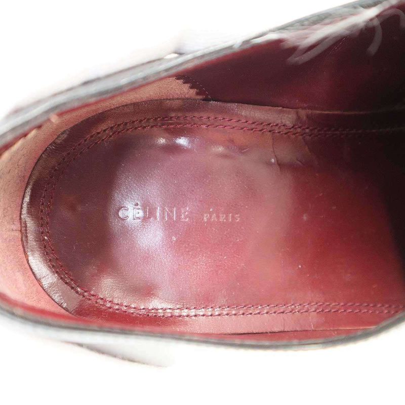 Celine by Phoebe Philo 13 AW Plate Lace-Up Shoes Black — view 5