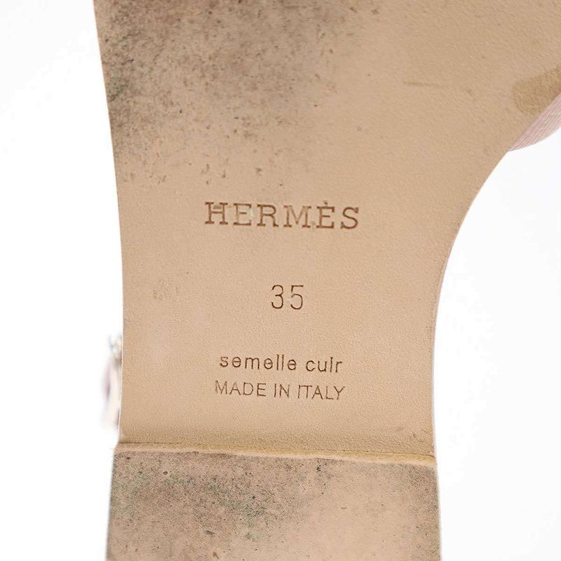 Hermes Santorini Sandals Pink 35 — view 5