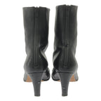 Bottega Veneta Bloc Block Leather Heel Ankle Boots Black 36 — view 3