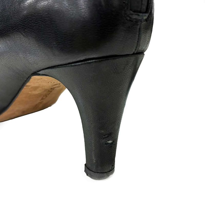 Bottega Veneta Bloc Block Leather Heel Ankle Boots Black 36 — view 8