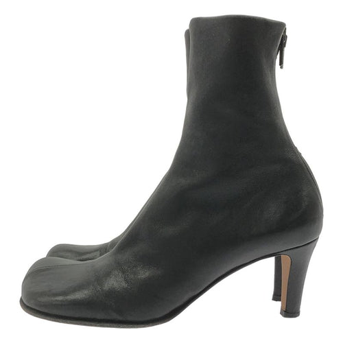 Bottega Veneta Bloc Block Leather Heel Ankle Boots Black 36 — view 2
