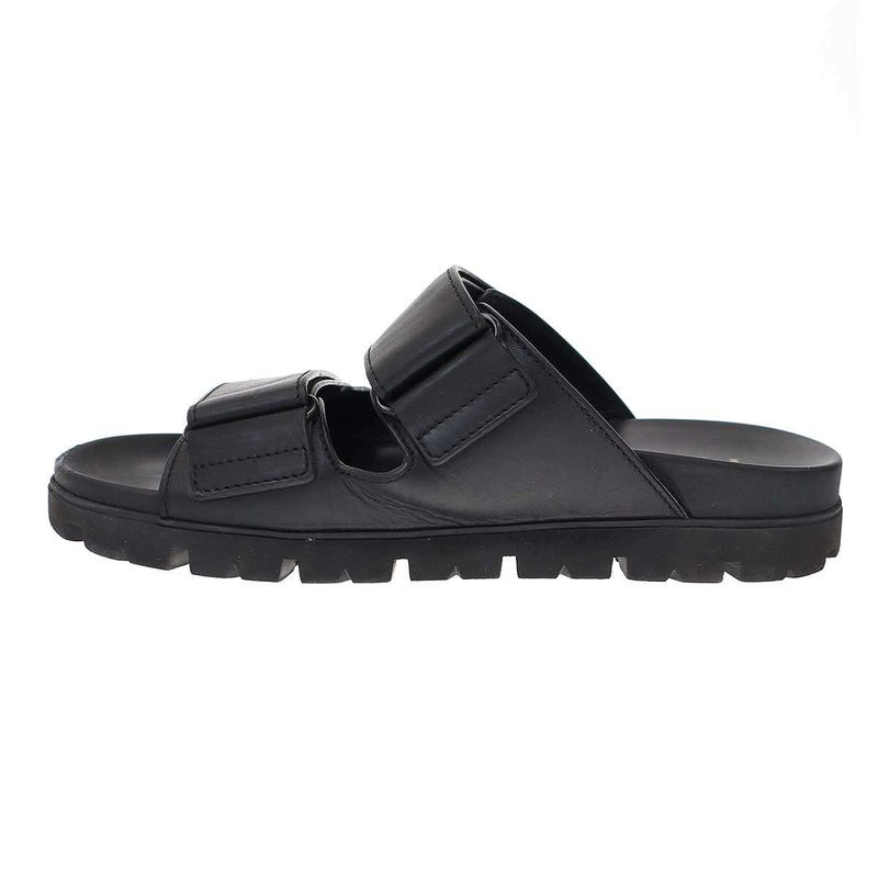Prada Triangle Lo Velcro Strap Sandals 2 X3129 Black 8 — view 2