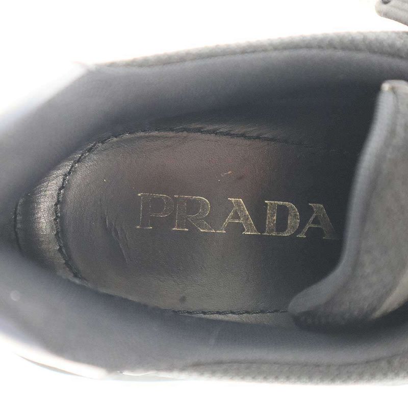 Prada Polarius Leather Sneakers Navy 7 1 2 — view 5