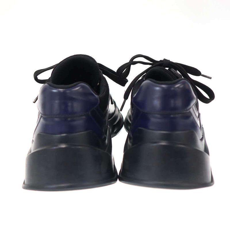 Prada Polarius Leather Sneakers Navy 7 1 2 — view 3