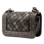 Chanel Studded Boy 20 Chain Bag Black — view 2