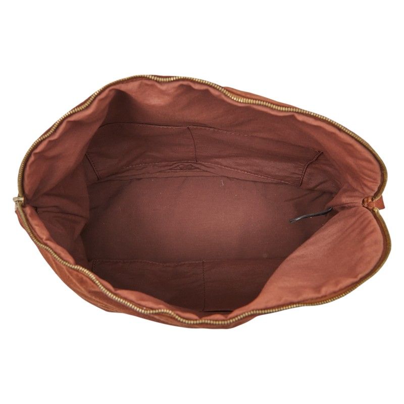 Hermes Bolide Pouch GM Brown Cotton — view 8
