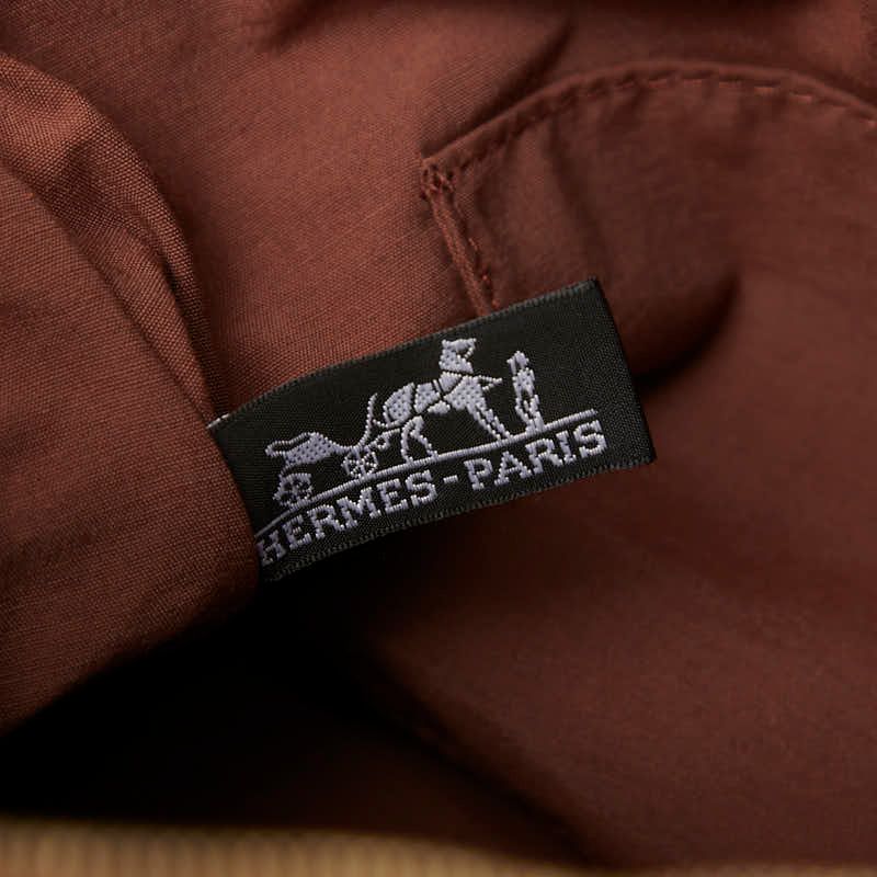 Hermes Bolide Pouch GM Brown Cotton — view 9
