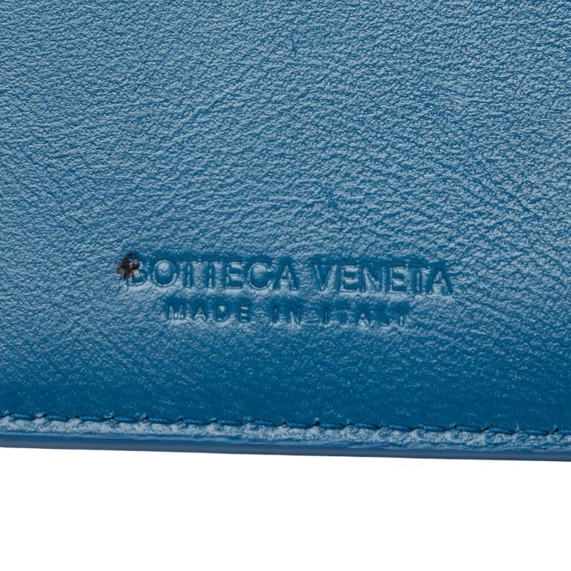 Bottega Veneta Maxi Card Case Pass Blue Leather — view 8