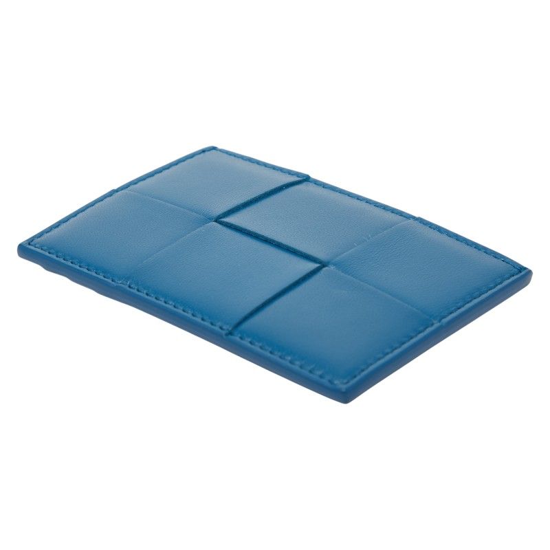 Bottega Veneta Maxi Card Case Pass Blue Leather — view 5