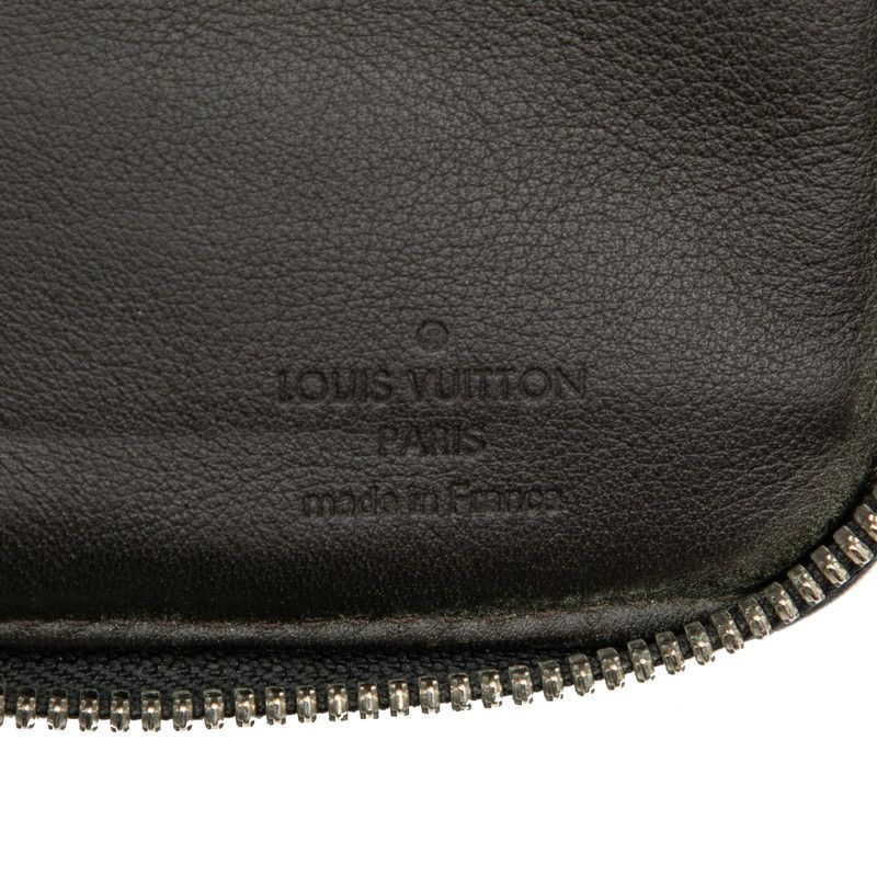 Louis Vuitton Damier Jean Ron Gippe Round Zipper Long Wallet Noir Black — view 6