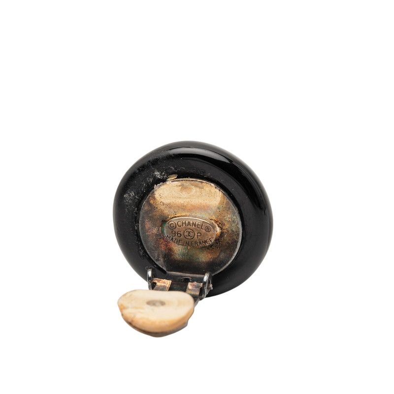 Chanel Coco Mark Black Gold Plastic Metal — view 4