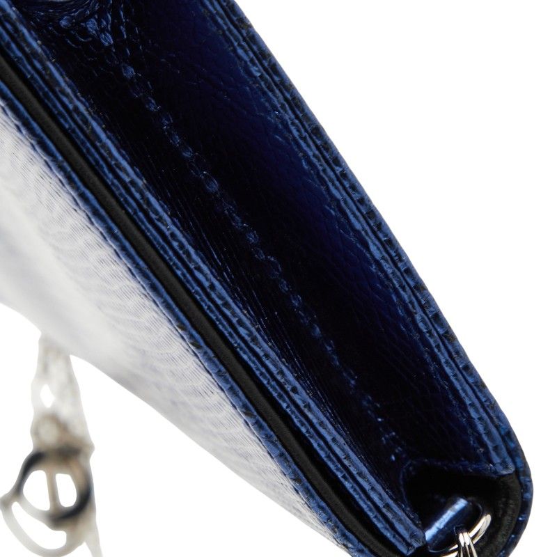 Dior Chain Bag Blue Leather — view 9