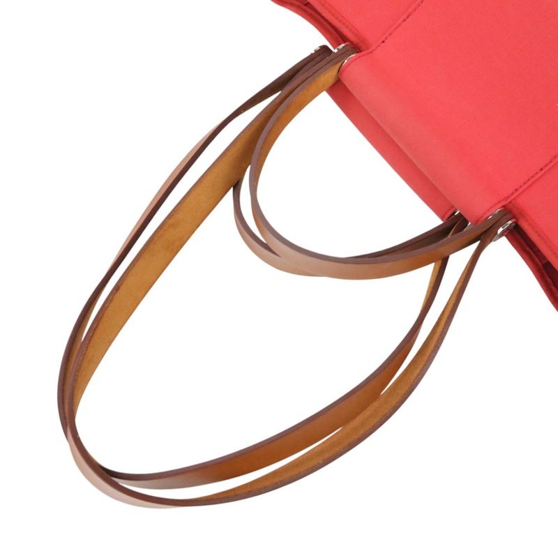 Hermes Cabas UK PM 2-Way Toile Officier Canvas Tote Bag Red — view 7