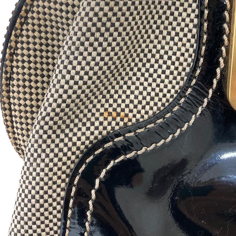 Fendi Chameleon Patent Leather Handbag 8 Black — view 3