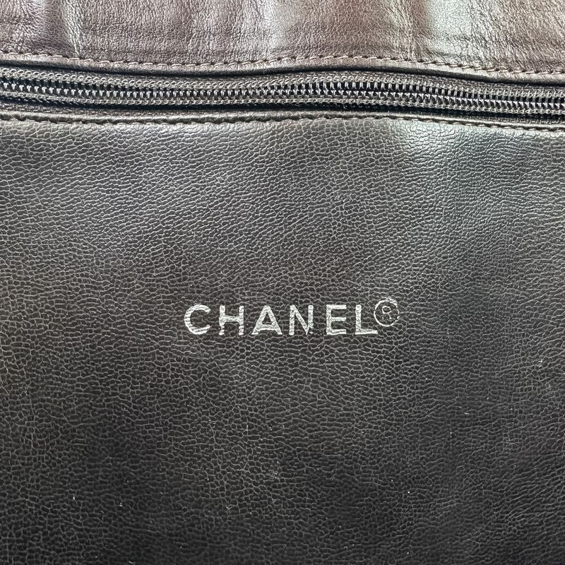 Chanel Quilted Leather Chain Shoulder Bag Brown Gold Color Hardware — view 7