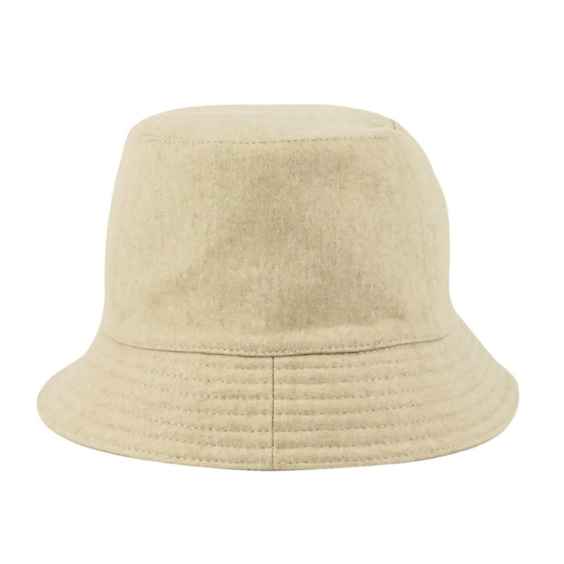 Hermes Cashmere Calvi Serie Button Bucket Hat N Size 56 Beige — view 3