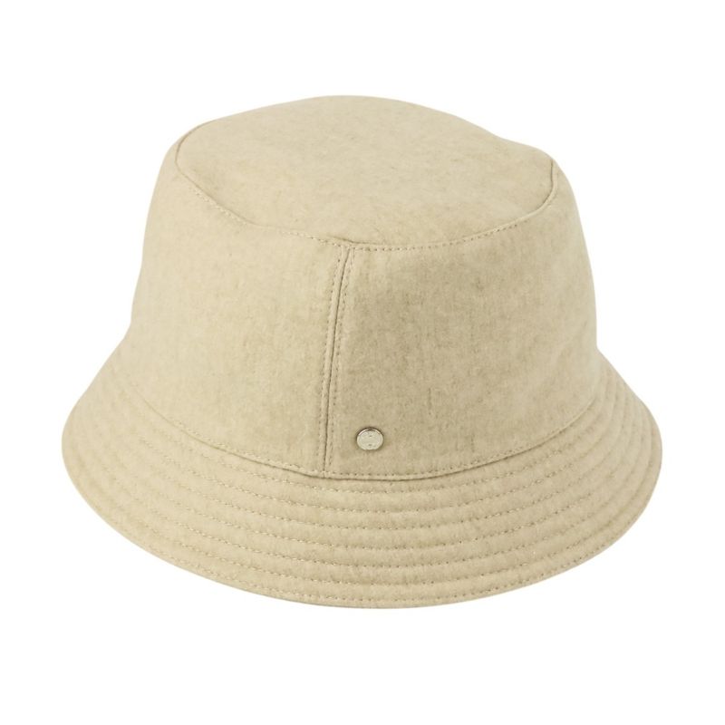 Hermes Cashmere Calvi Serie Button Bucket Hat N Size 56 Beige — view 6