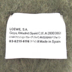 Loewe Anagram Patch Mohair Knit Fringe Scarf X28 Dusty Olive — view 4